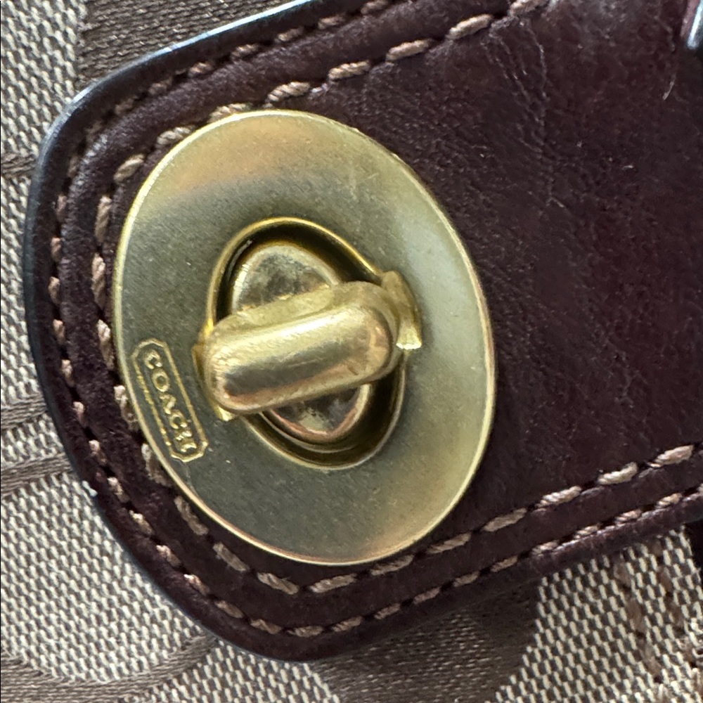 Coach Signature Canvas & Leather Clutch - Picture 7 of 15